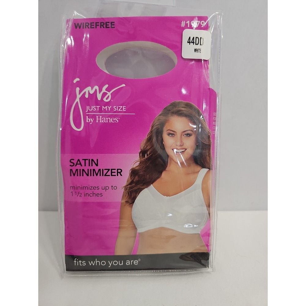JMS Satin Minimizer Wirefree Bra 44DD White Comfort Strap- NIP - MJ1979